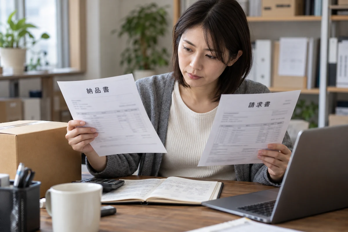 Người phụ trách đối chiếu giấy giao hàng và hoá đơn với sổ theo dõi khoản phải thu.