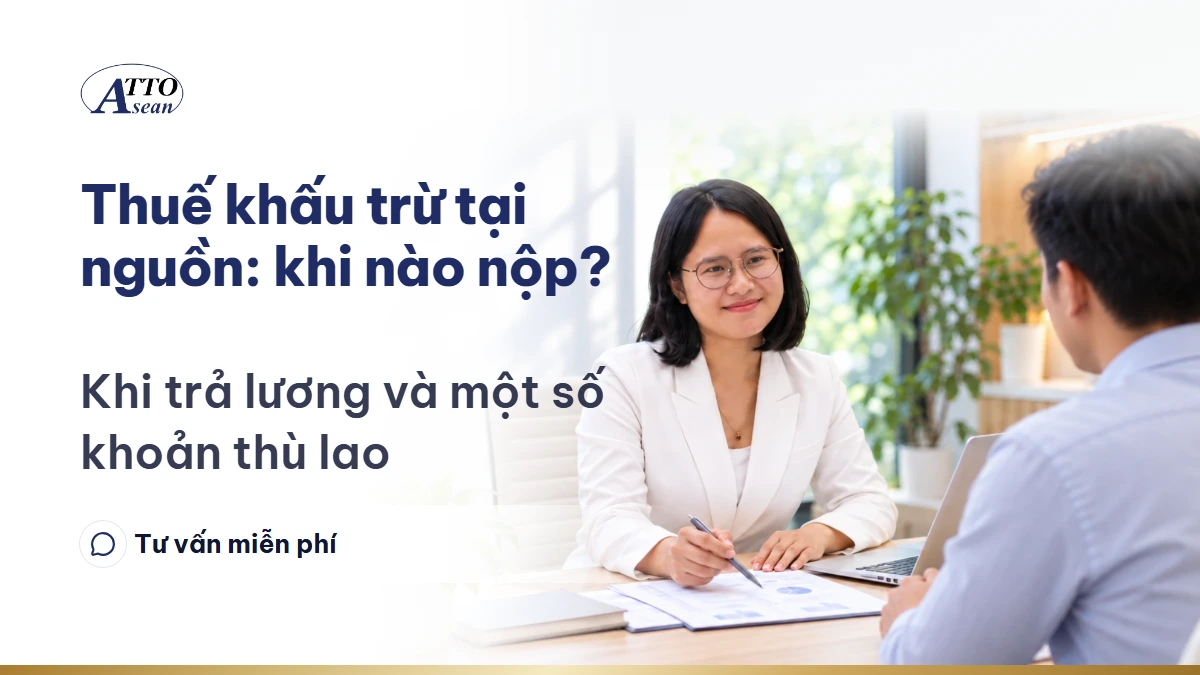 Thuế khấu trừ tại nguồn (源泉所得税): công ty phải nộp khi nào?
